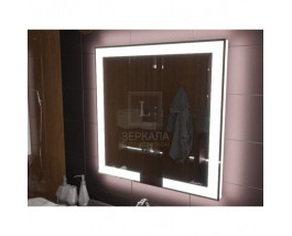Зеркало с подсветкой лентой для ванной комнаты Новара 200х200 см