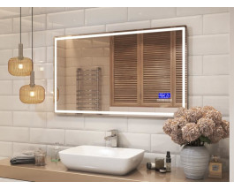 Зеркало с радио и подсветкой для ванной Анкона